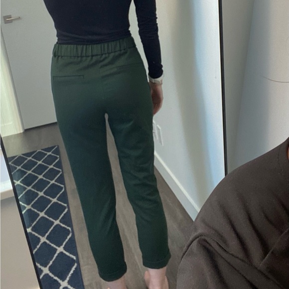 Zara Green Dress Pants - Small - Blue Stripe on side - Picture 3 of 3